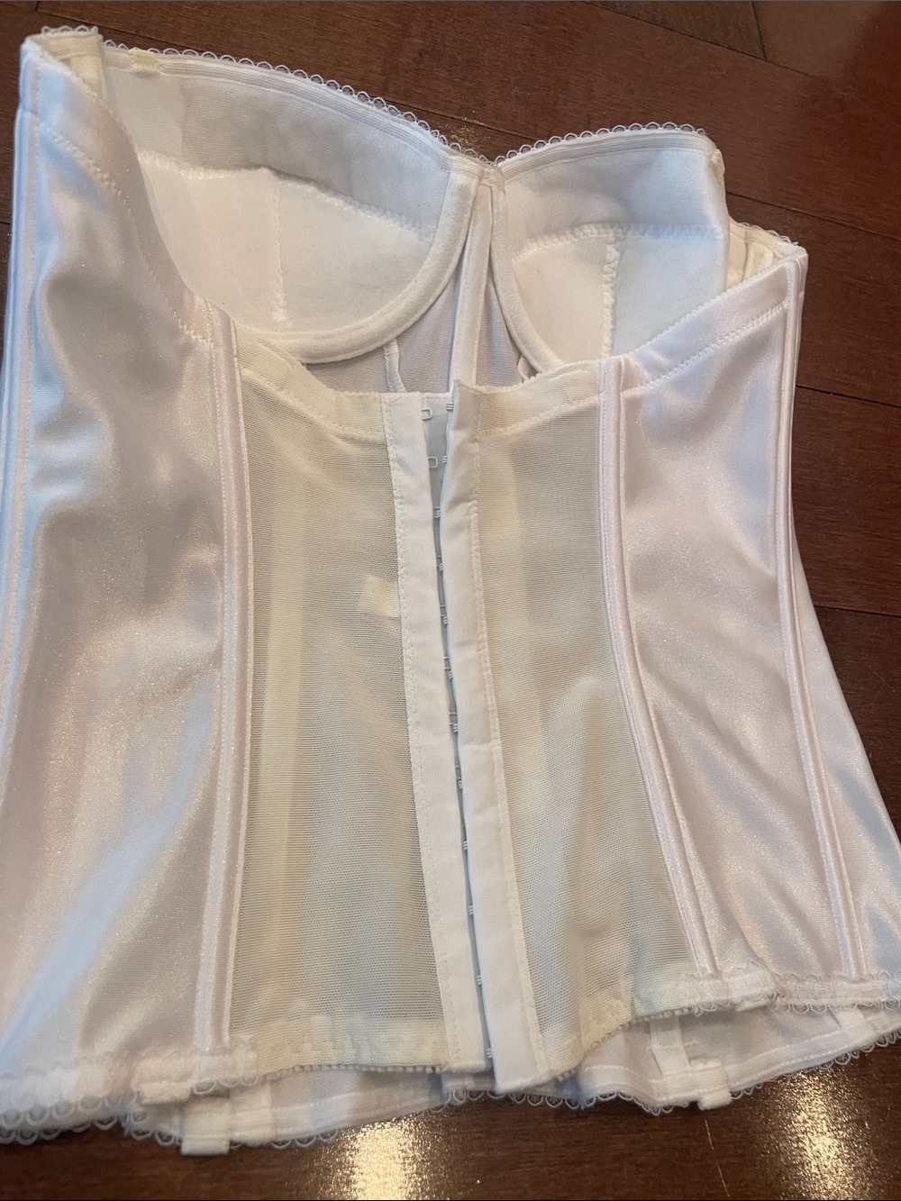 White Strapless Longline Bustier Corset Top - Picture 6 of 7